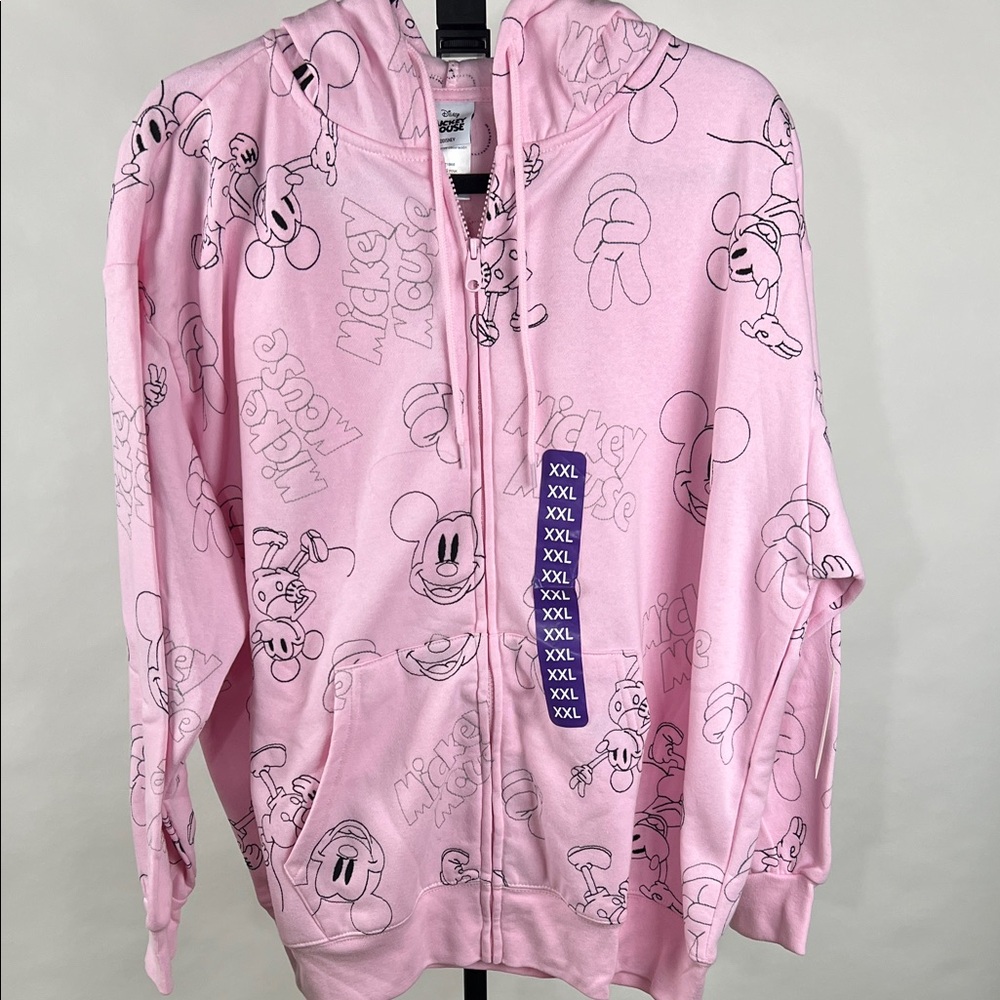 Disney Mickey Mouse Pink Embroidered Jacket NWT | Women’s XXL